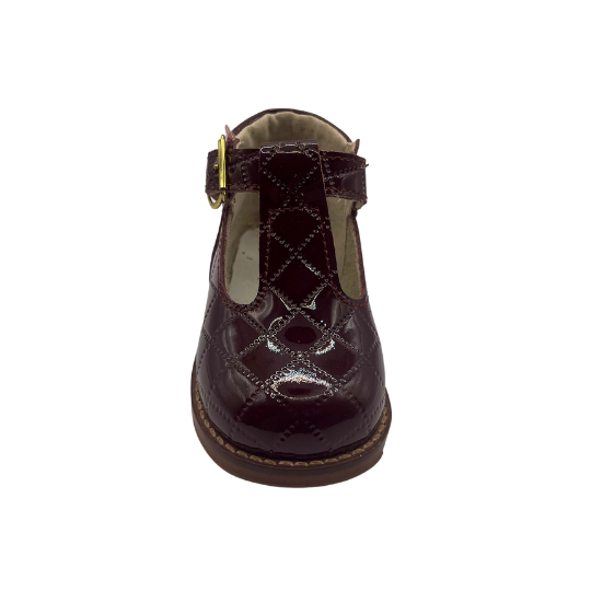 BABY GIRL BURGUNDY PATENT