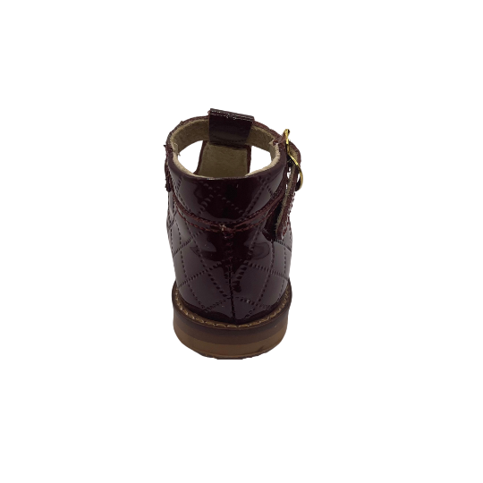 BABY GIRL BURGUNDY PATENT