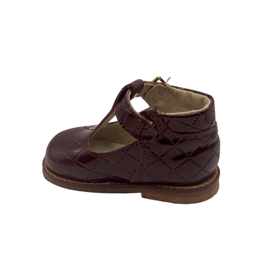 BABY GIRL BURGUNDY PATENT