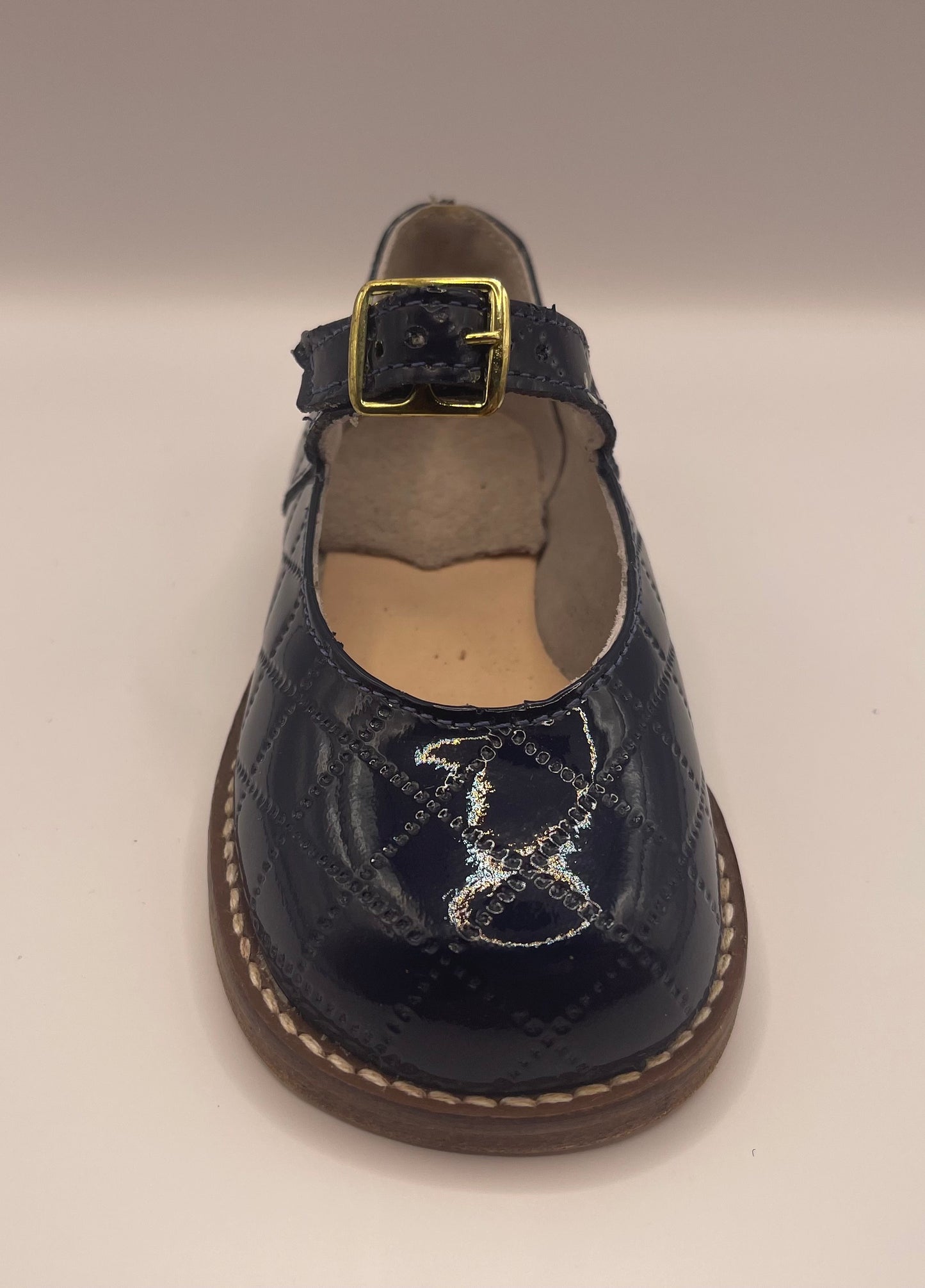 8000 CENTER BUCKLE NAVY PATENT